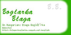 boglarka blaga business card